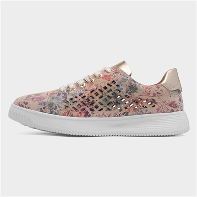 Porto Womens Beige Leather Shoe