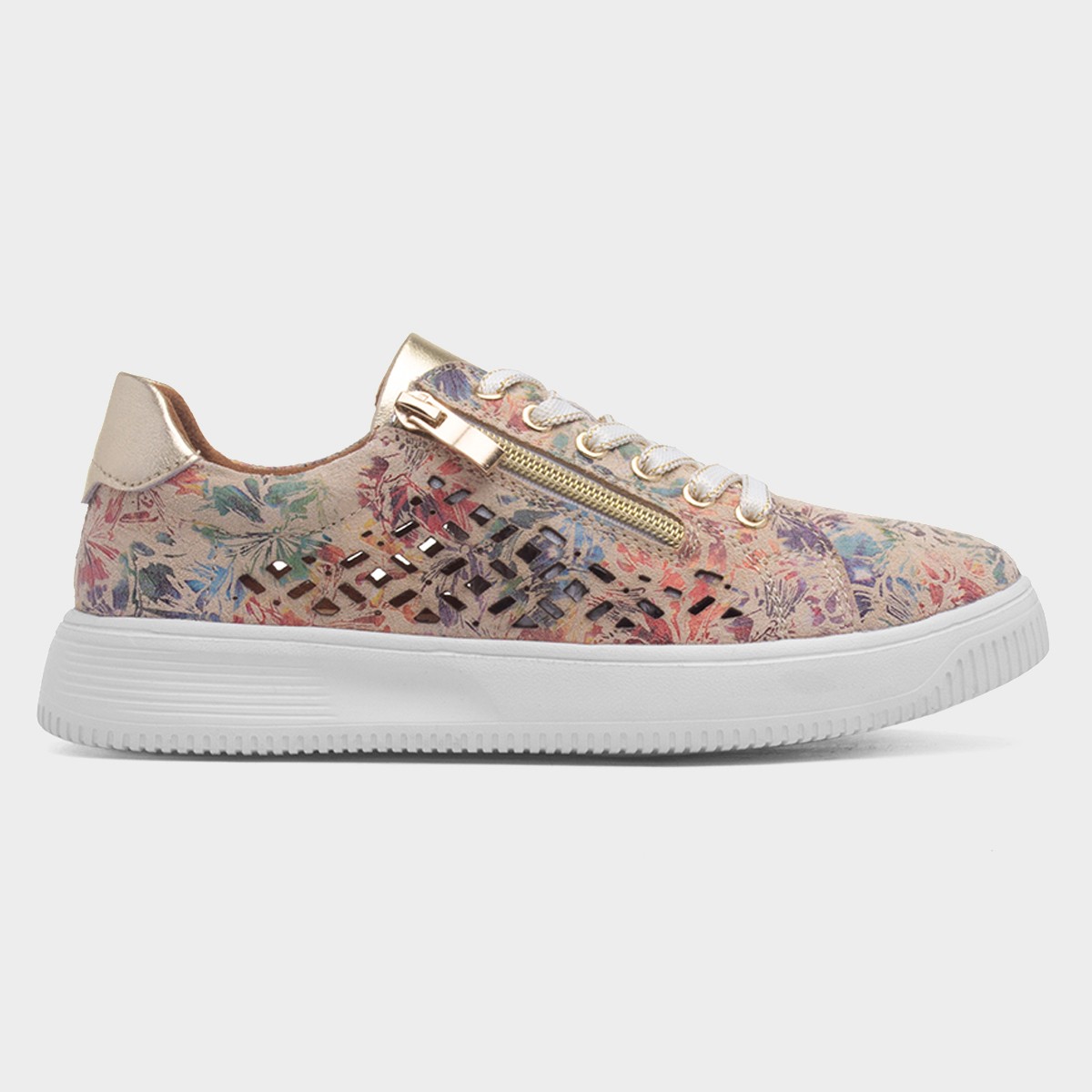 Porto Womens Beige Leather Shoe