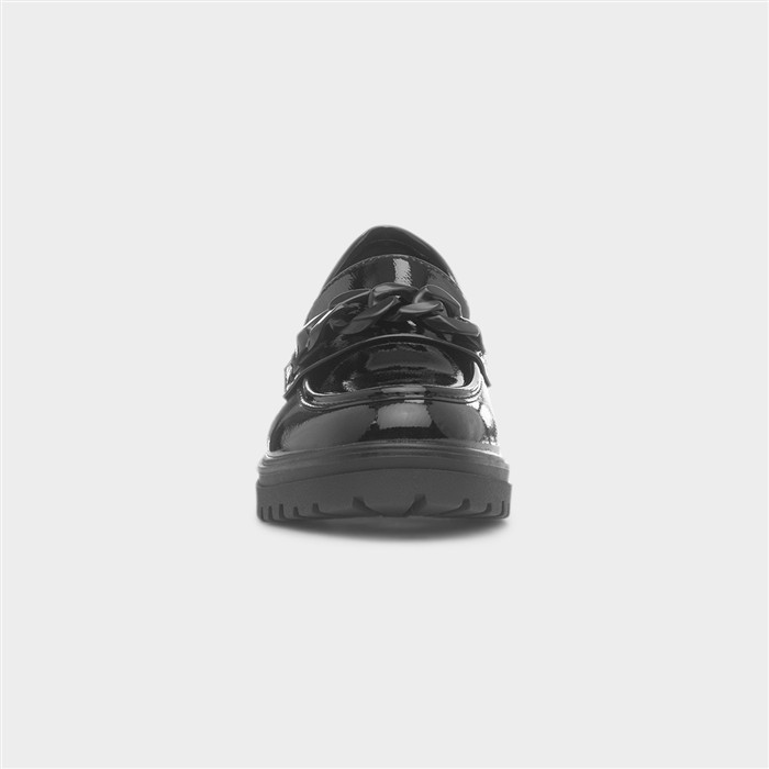 Nagasaki Womens Black Shiny Loafer