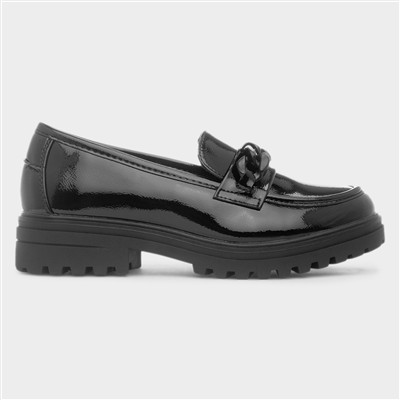 Nagasaki Womens Black Shiny Loafer