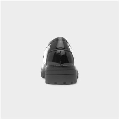 Nagasaki Womens Black Shiny Loafer