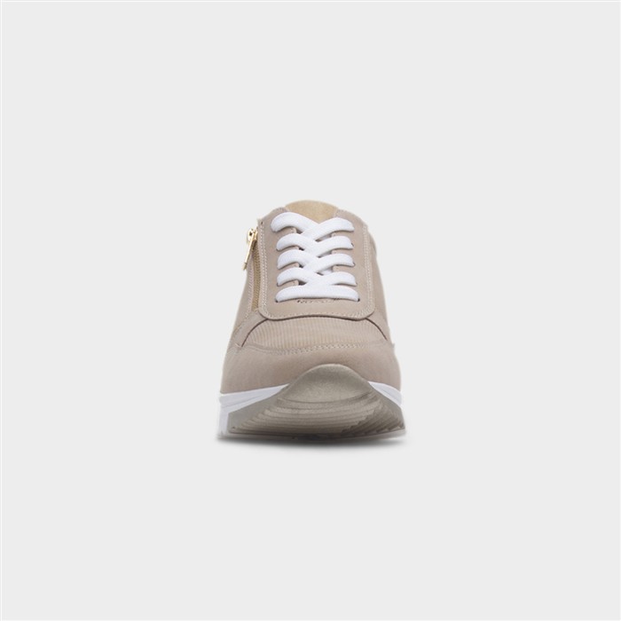 Sarina Womens Beige Wedge Shoe