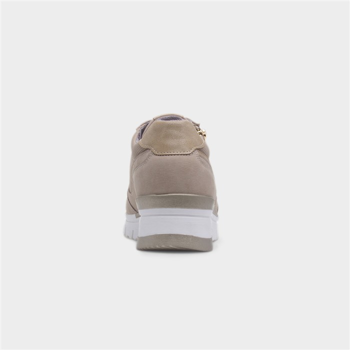 Sarina Womens Beige Wedge Shoe