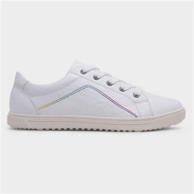 Karen Womens White Lace Up Shoe