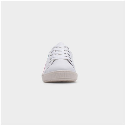 Karen Womens White Lace Up Shoe