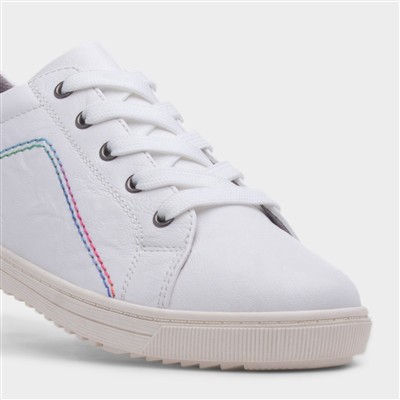 Karen Womens White Lace Up Shoe