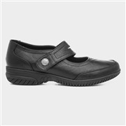 Cushion Walk Zena Womens Black Easy Fasten Shoe (Click For Details)