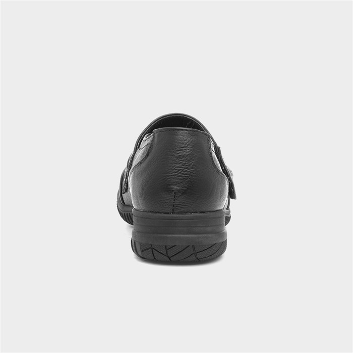 Zena Womens Black Easy Fasten Shoe