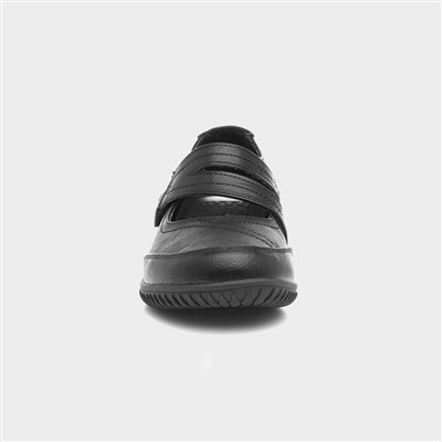 Zena Womens Black Easy Fasten Shoe