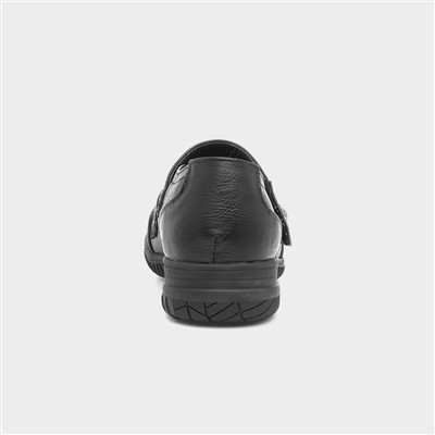 Zena Womens Black Easy Fasten Shoe