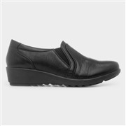 Cushion Walk Gemma Black Slip On Wedge Shoe (Click For Details)