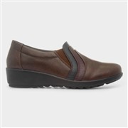 Cushion Walk Victoria Womens Brown Wedge Shoe (Click For Details)
