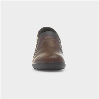 Victoria Womens Brown Wedge Shoe