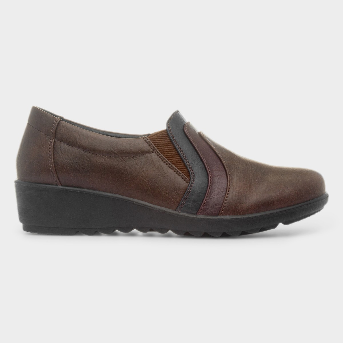 Victoria Womens Brown Wedge Shoe
