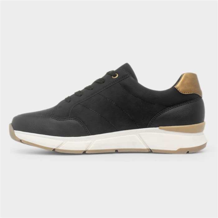 Lugano Womens Black Casual Shoe