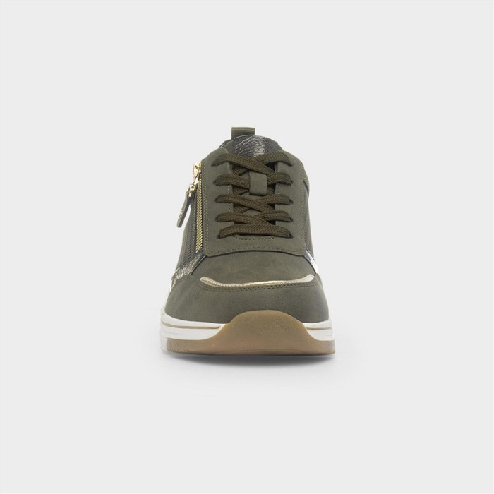 Como Womens Green Wedge Shoe