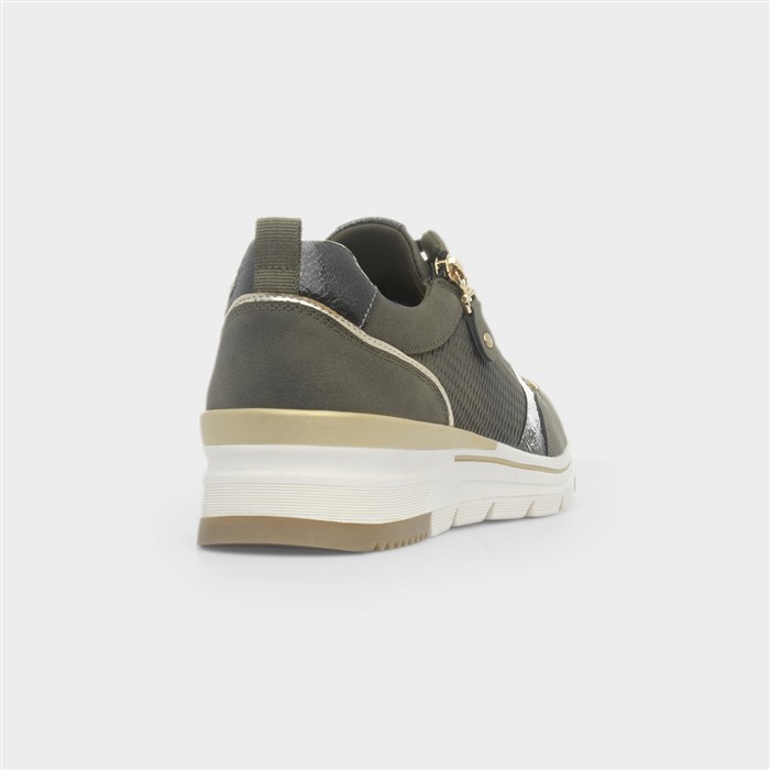 Como Womens Green Wedge Shoe