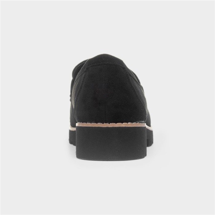 Angela Womens Black Chunky Loafer
