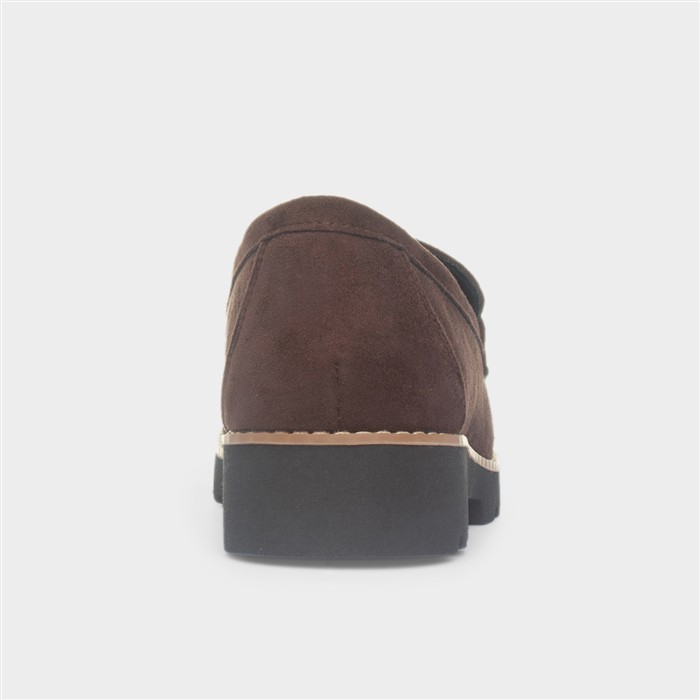 Angela Womens Brown Chunky Loafer