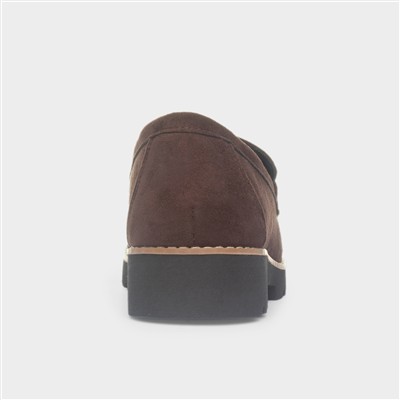 Angela Womens Brown Chunky Loafer