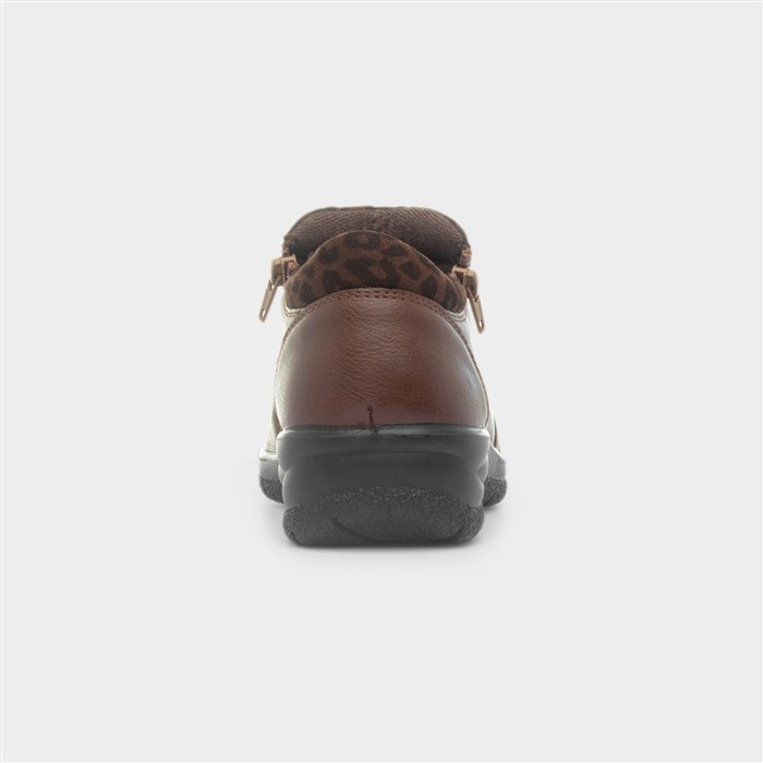 Windermere Womens Brown Zip Up Shoe