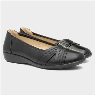 Deb Womens Black Casual Pump