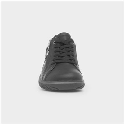 Chrissy Womens Black Lace Up Shoe