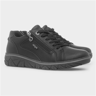 Chrissy Womens Black Lace Up Shoe
