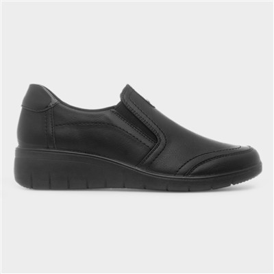 Ullswater Womens Black Wedge Shoe