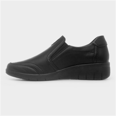 Ullswater Womens Black Wedge Shoe