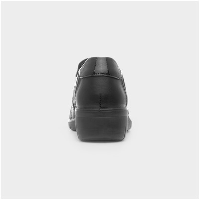 Ullswater Womens Black Wedge Shoe