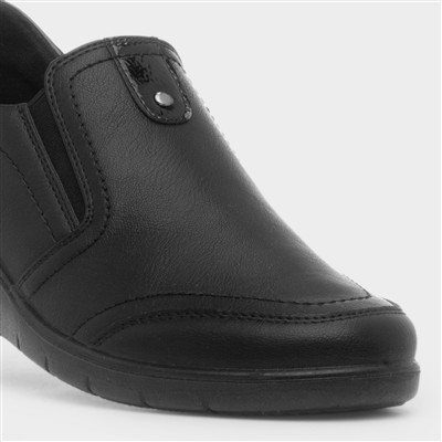 Ullswater Womens Black Wedge Shoe