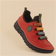 Rieker Bremen Womens Red Casual Shoe (Click For Details)