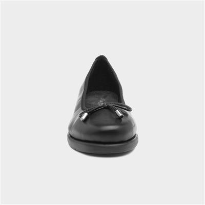 Womens Black Leather Shoe