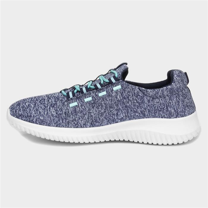 Womens Navy Slip On Casual Shoes