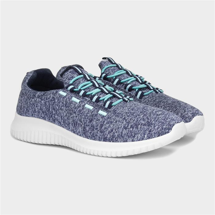 Womens Navy Slip On Casual Shoes