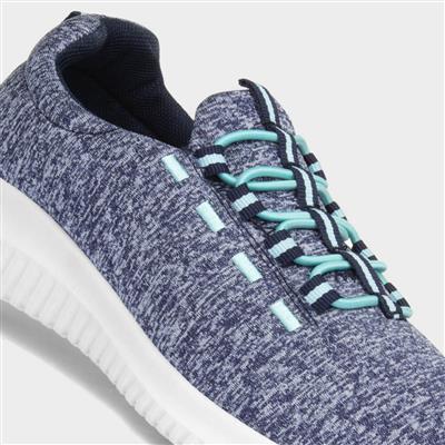 Womens Navy Sporty Casual Shoe