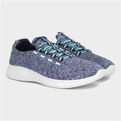 Womens Navy Sporty Casual Shoe