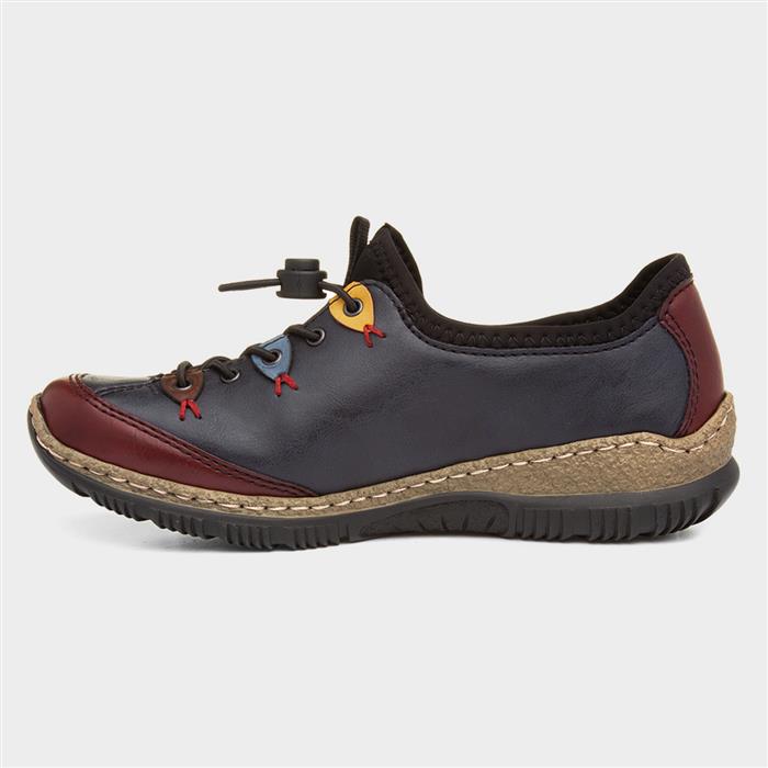 Munich Womens Navy Bungee Lace Toggle Shoe