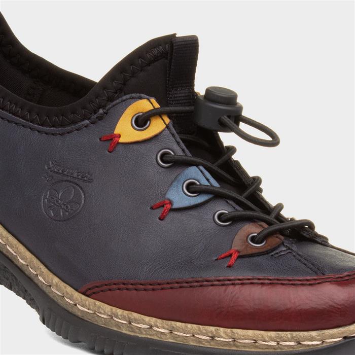 Munich Womens Navy Bungee Lace Toggle Shoe