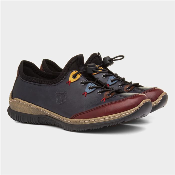 Munich Womens Navy Bungee Lace Toggle Shoe
