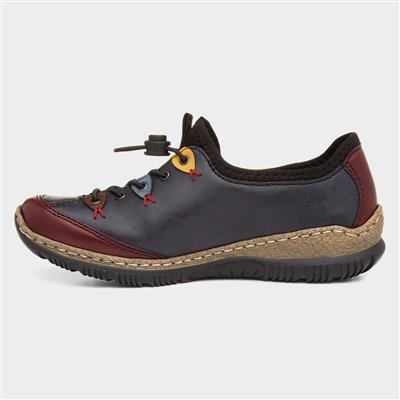 Munich Womens Navy Lace Up Shoe