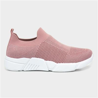 Dixie Womens Pink Slip On Casual Shoe