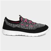 Lilley Womens Black Sporty Casual Shoe (Click For Details)