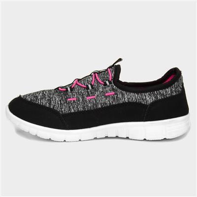 Lilley Womens Black Sporty Casual Shoe-125076 | Shoe Zone