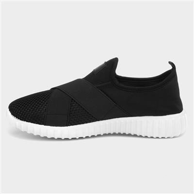 Lilley Womens Sporty Casual Shoe in Black-125085 | Shoe Zone