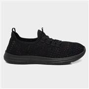 Lilley Womens Black Mesh Slip On Casual Shoe (Click For Details)