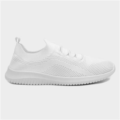 Darcy Womens White Slip On Casual Shoe
