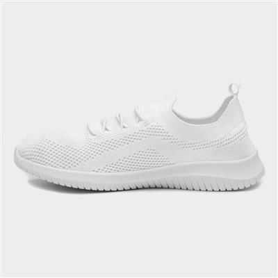 Womens White Slip On Casual Shoe