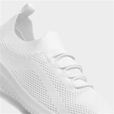 Womens White Slip On Casual Shoe